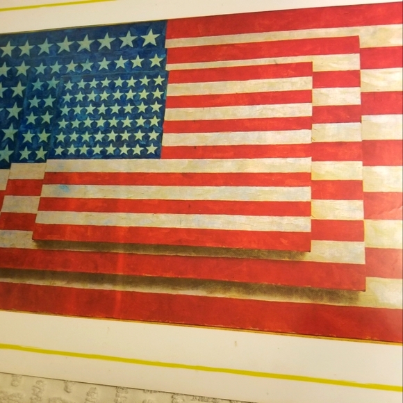 4 POP ART laminated 36x23 POSTERS Warhol Haring Lichtenstein Jasper Johns - Picture 2 of 6